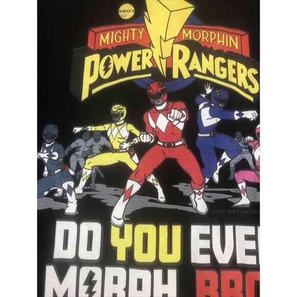 Power Rangers Do You Even Morph Bro T‑Shirt Mighty Morphin  Men's XLT ‎ Black - Picture 5 of 8